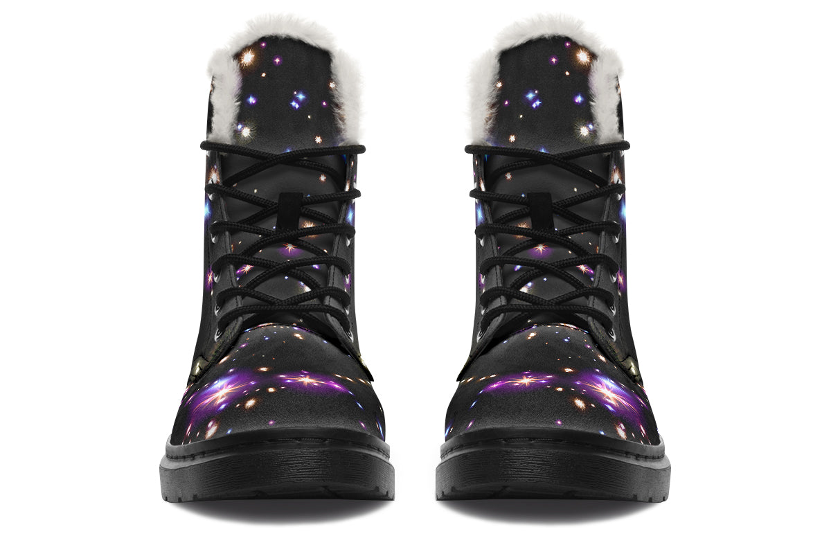 Starlight Faux Fur Boots - Offbeat Sweetie