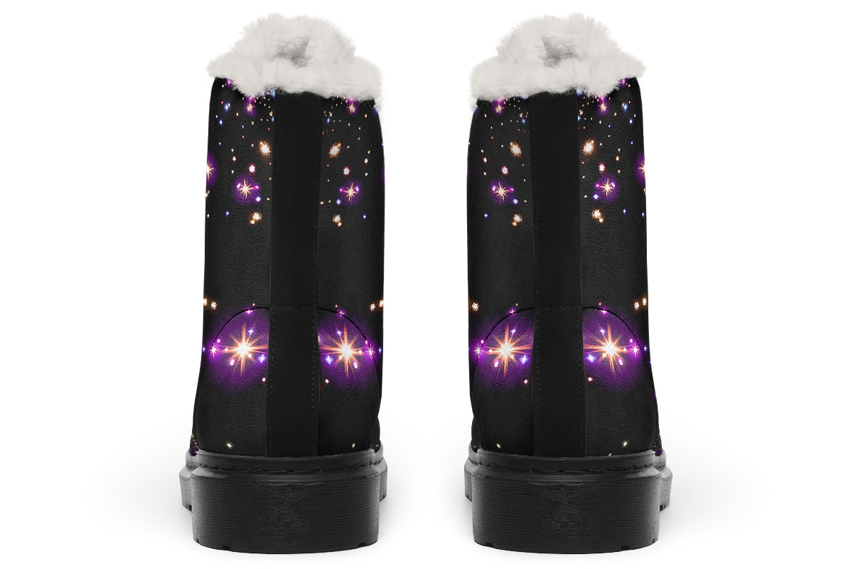Starlight Faux Fur Boots - Offbeat Sweetie