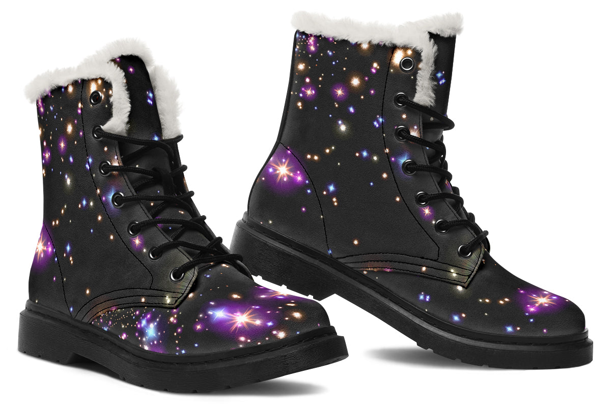 Starlight Faux Fur Boots - Offbeat Sweetie
