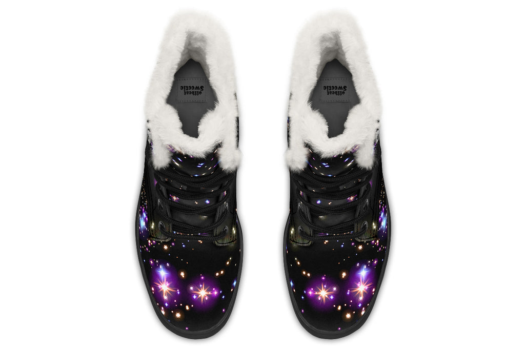 Starlight Faux Fur Boots - Offbeat Sweetie