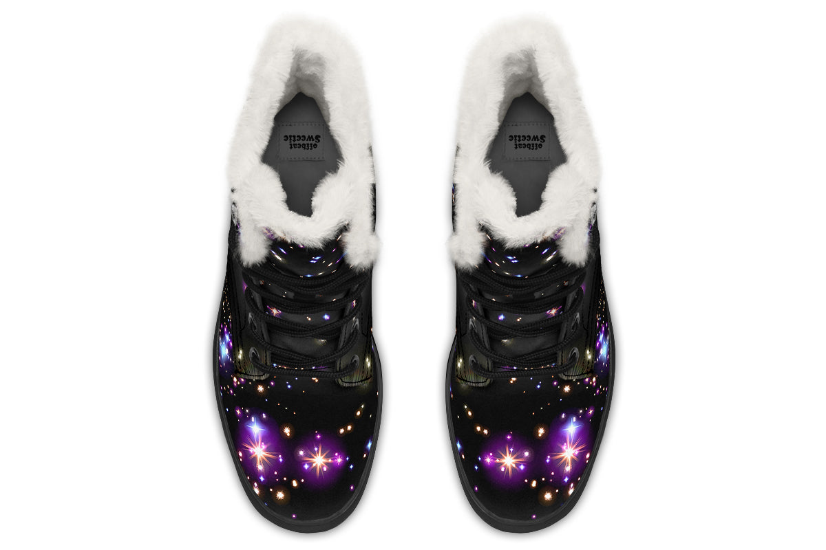 Starlight Faux Fur Boots - Offbeat Sweetie