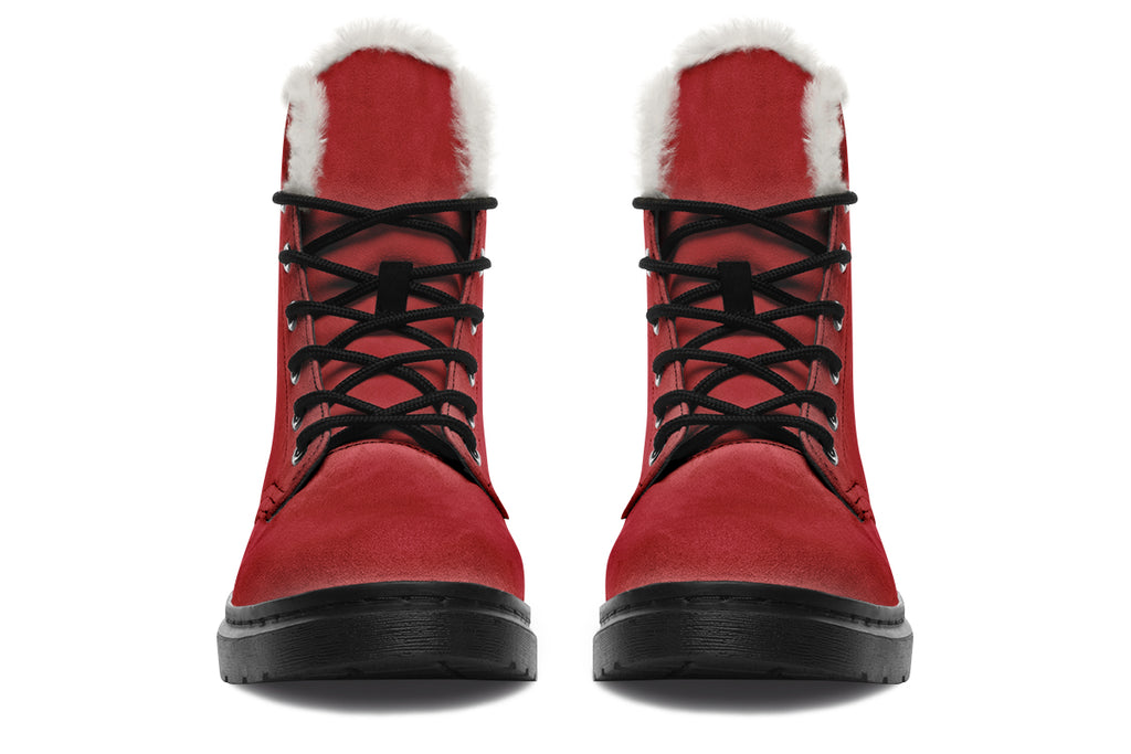 Toffee Apple Faux Fur Boots - Offbeat Sweetie