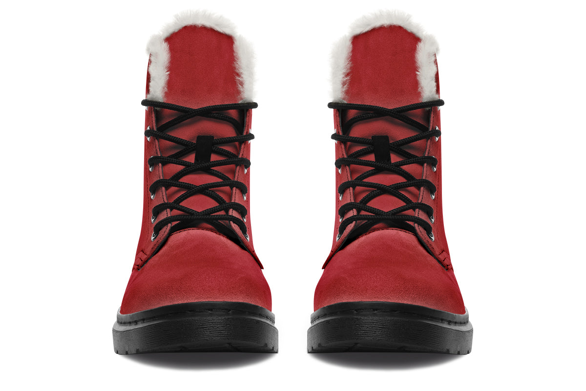 Toffee Apple Faux Fur Boots - Offbeat Sweetie