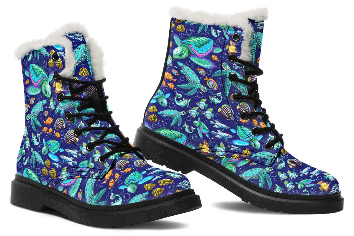Turtle Tide Faux Fur Boots