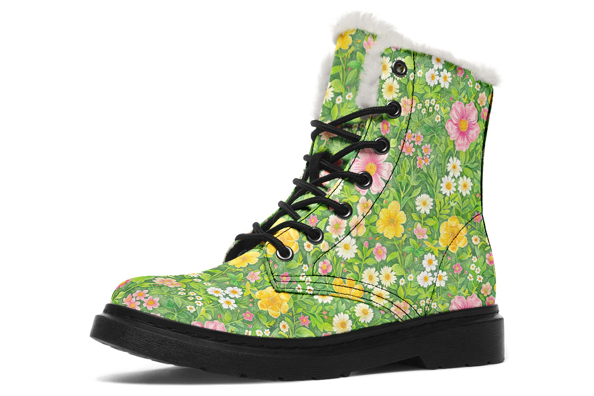 Wildflowers Faux Fur Boots