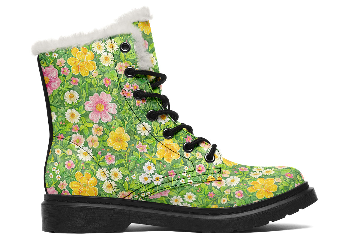 Wildflowers Faux Fur Boots