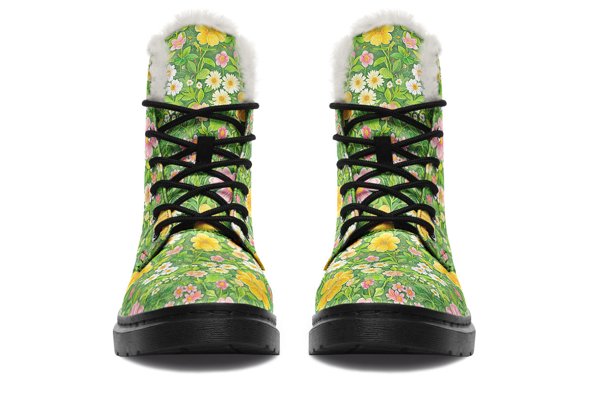Wildflowers Faux Fur Boots