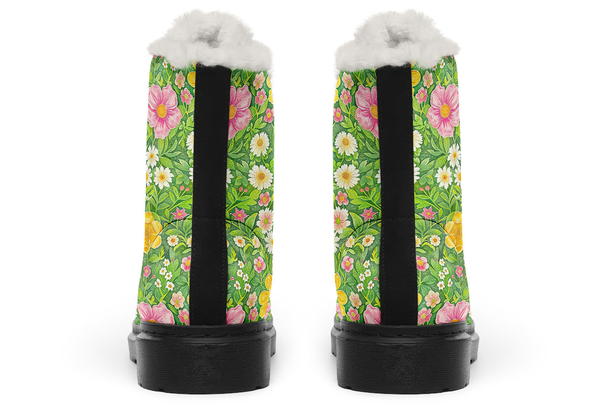 Wildflowers Faux Fur Boots