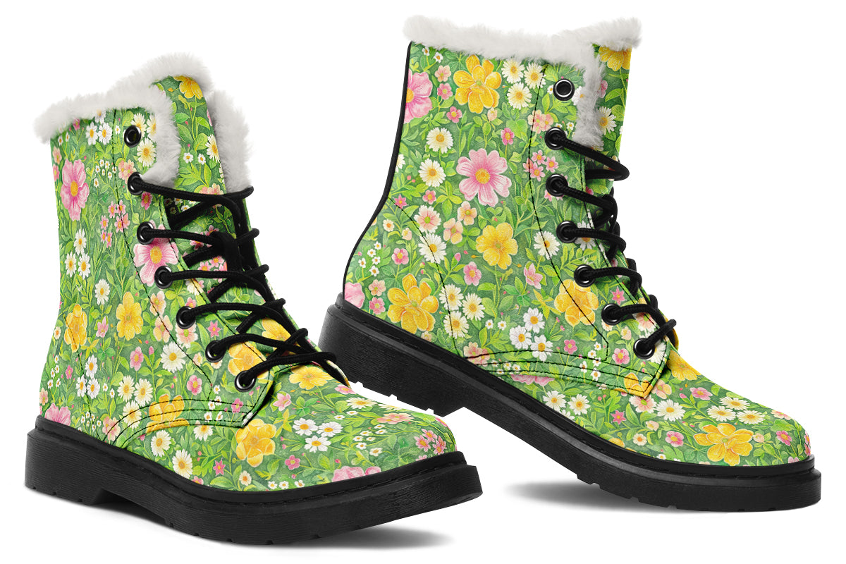 Wildflowers Faux Fur Boots