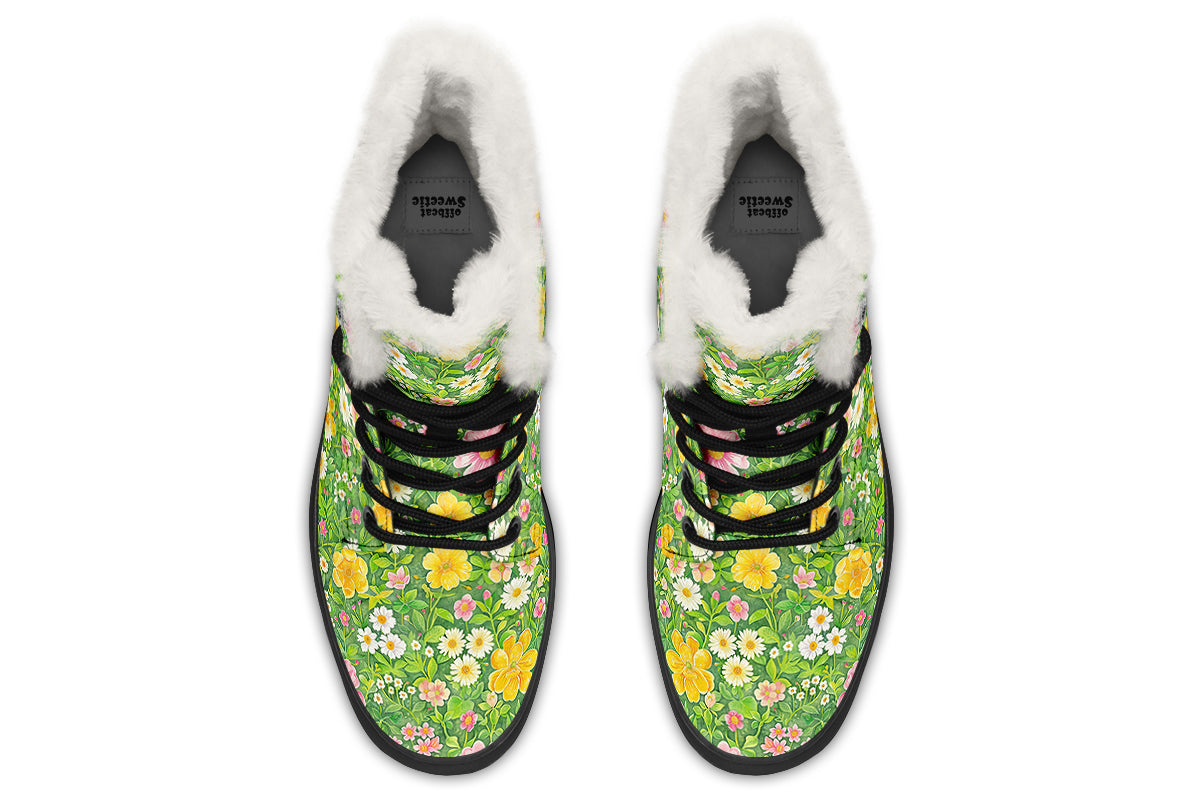 Wildflowers Faux Fur Boots