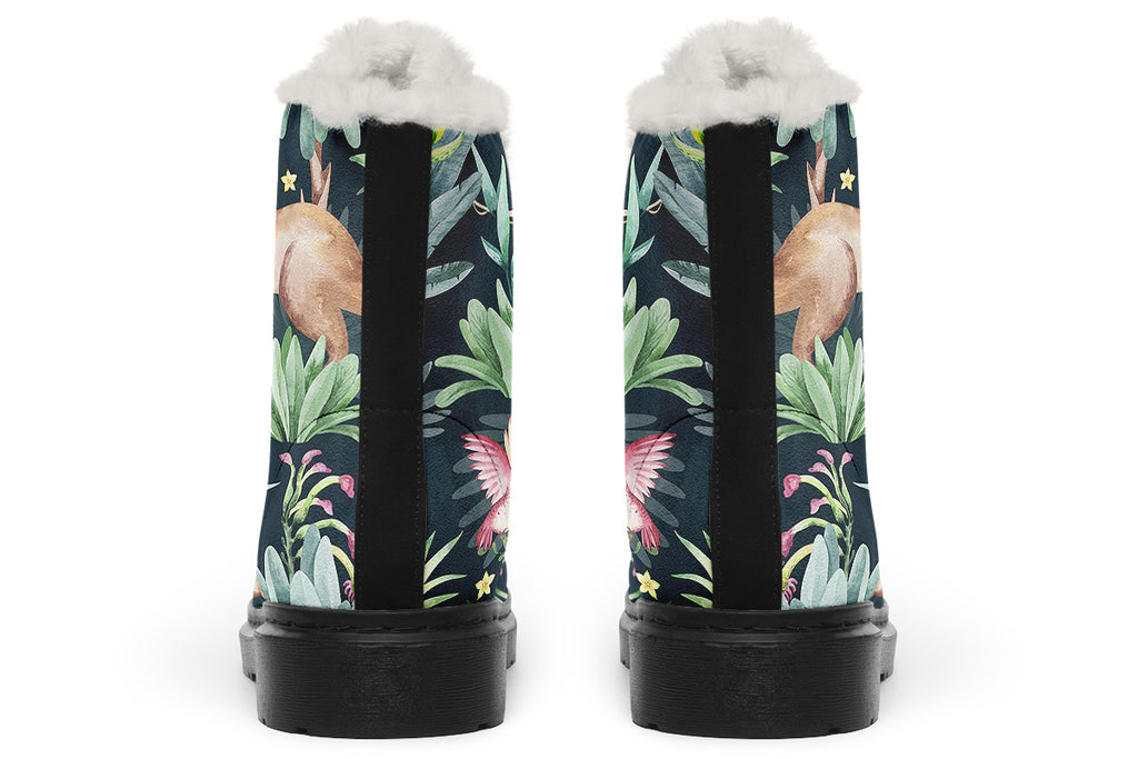 Wonderful Wildlife Faux Fur Boots - Offbeat Sweetie