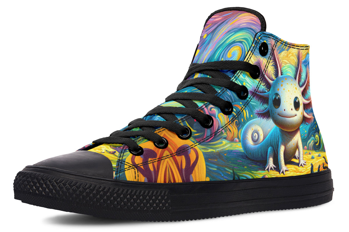 Adorable Axolotls High Tops - Offbeat Sweetie