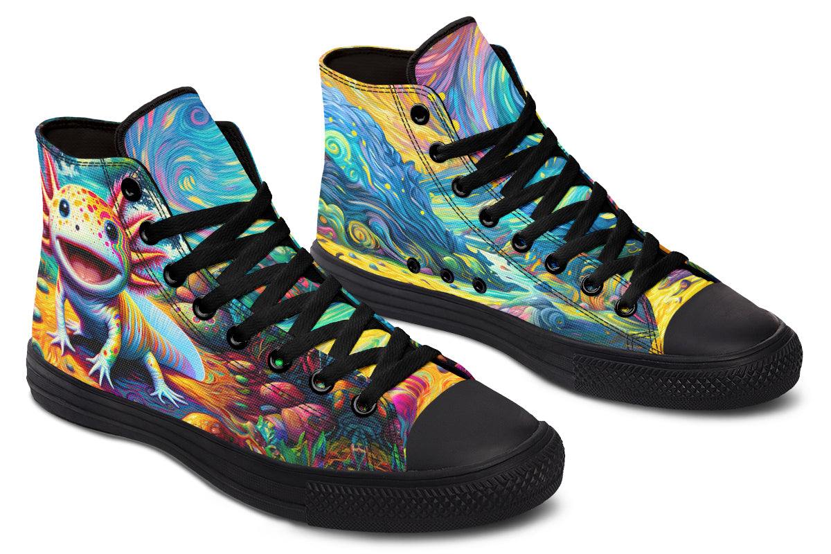 Adorable Axolotls High Tops - Offbeat Sweetie