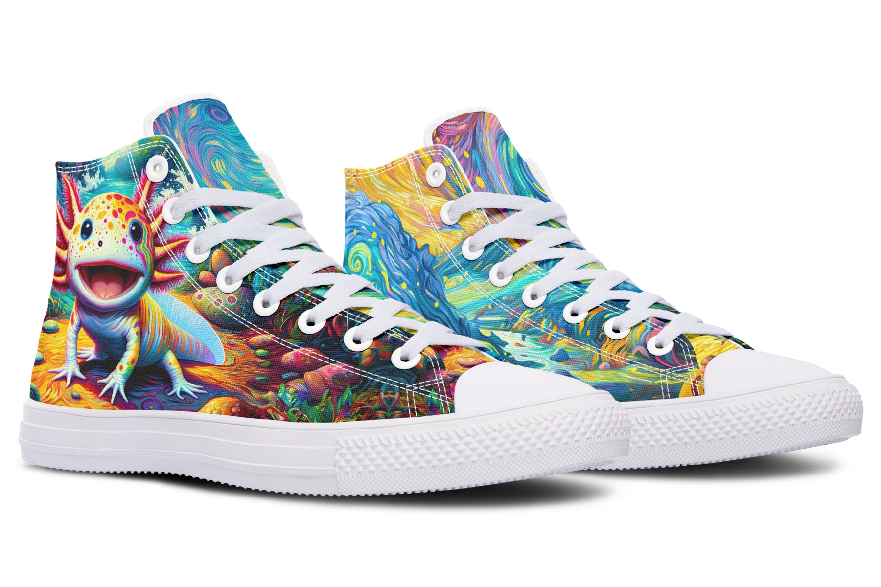 Adorable Axolotls High Tops - Offbeat Sweetie