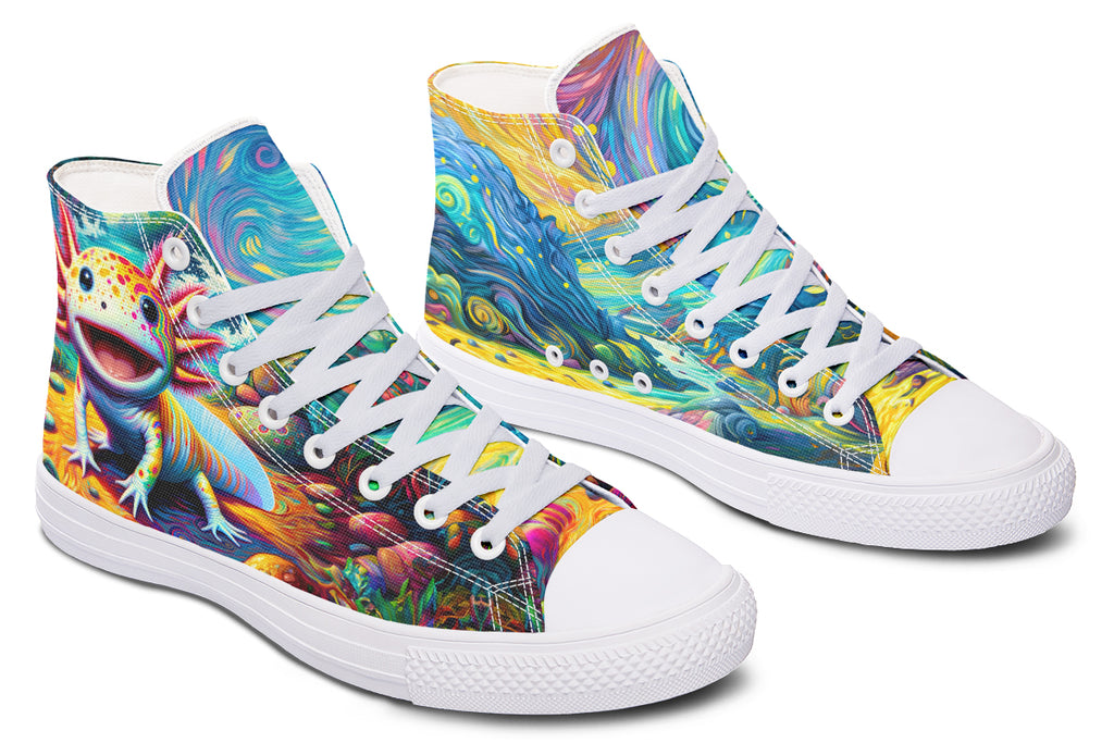 Adorable Axolotls High Tops - Offbeat Sweetie