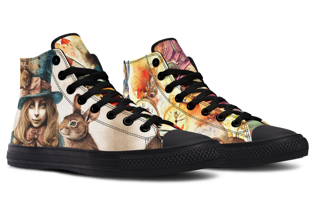 All Mad Here High Tops - Offbeat Sweetie