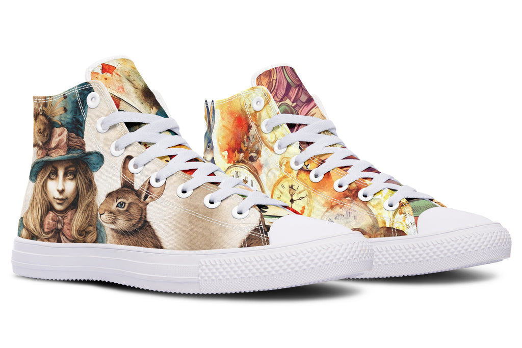 All Mad Here High Tops - Offbeat Sweetie