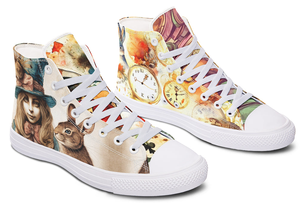 All Mad Here High Tops - Offbeat Sweetie