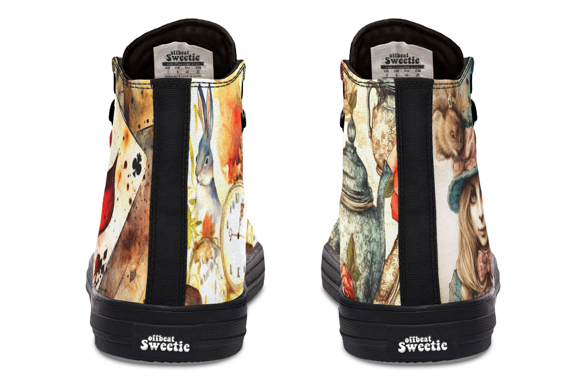 All Mad Here High Tops - Offbeat Sweetie