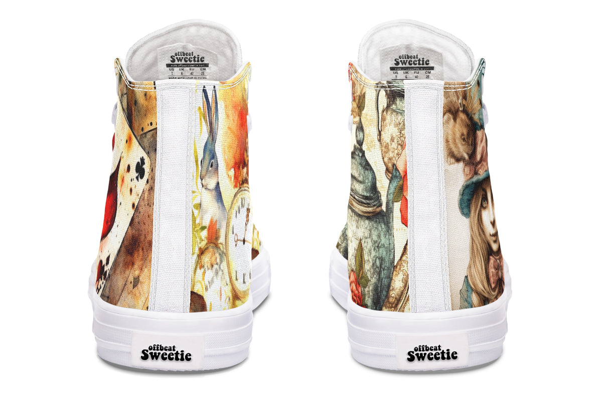 All Mad Here High Tops - Offbeat Sweetie