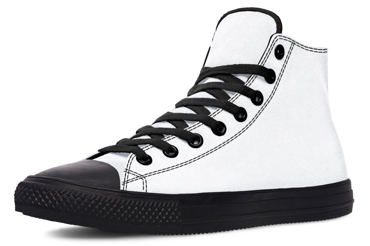 Black and White Mismatch High Tops