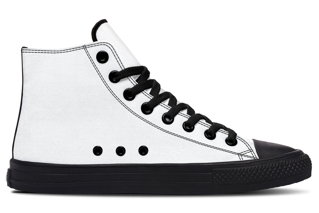 Black and White Mismatch High Tops