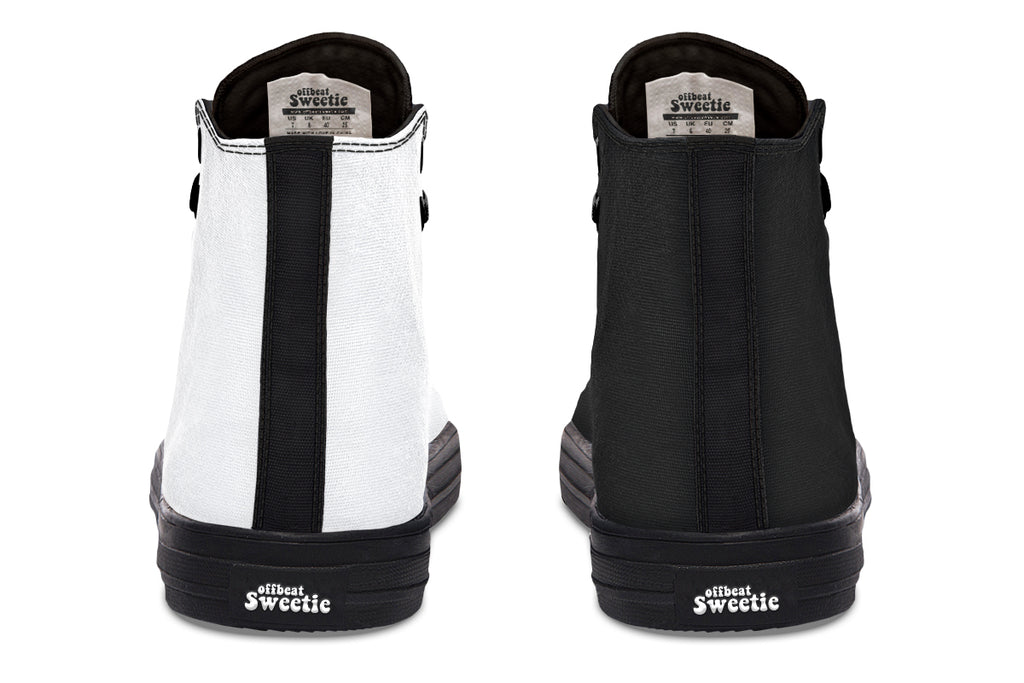 Black and White Mismatch High Tops