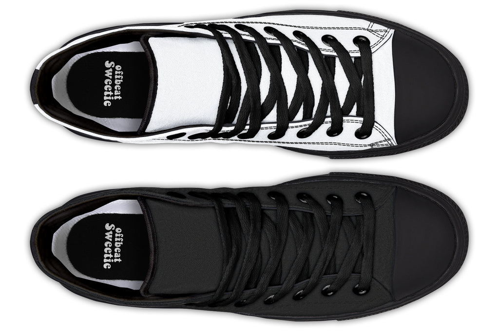 Black and White Mismatch High Tops