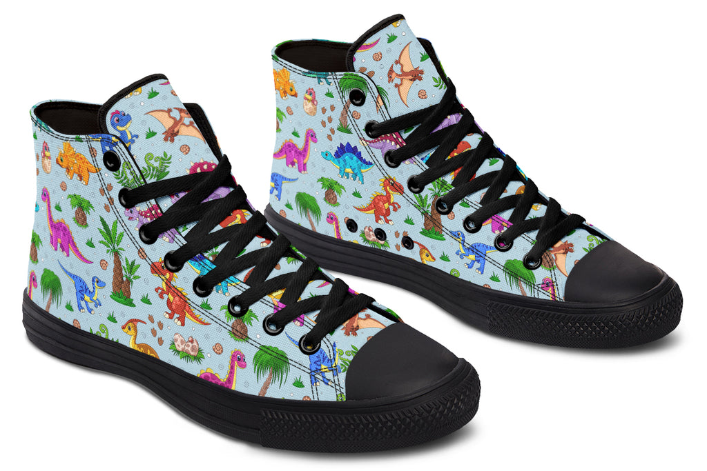 Blue Baby Dinos High Tops (Wide)