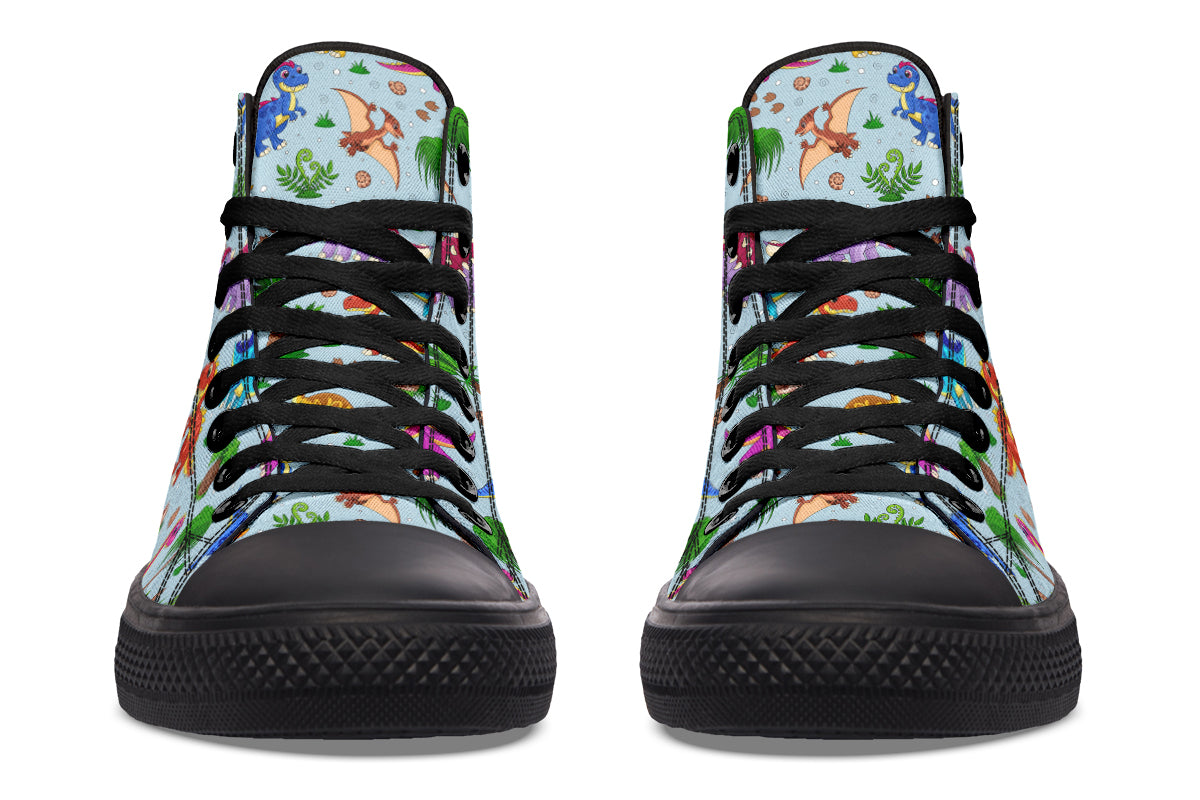 Blue Baby Dinos High Tops (Wide)