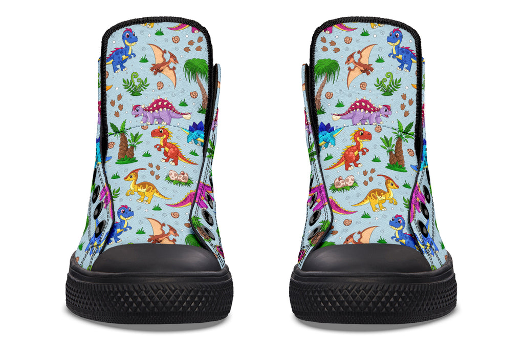 Blue Baby Dinos High Tops (Wide)