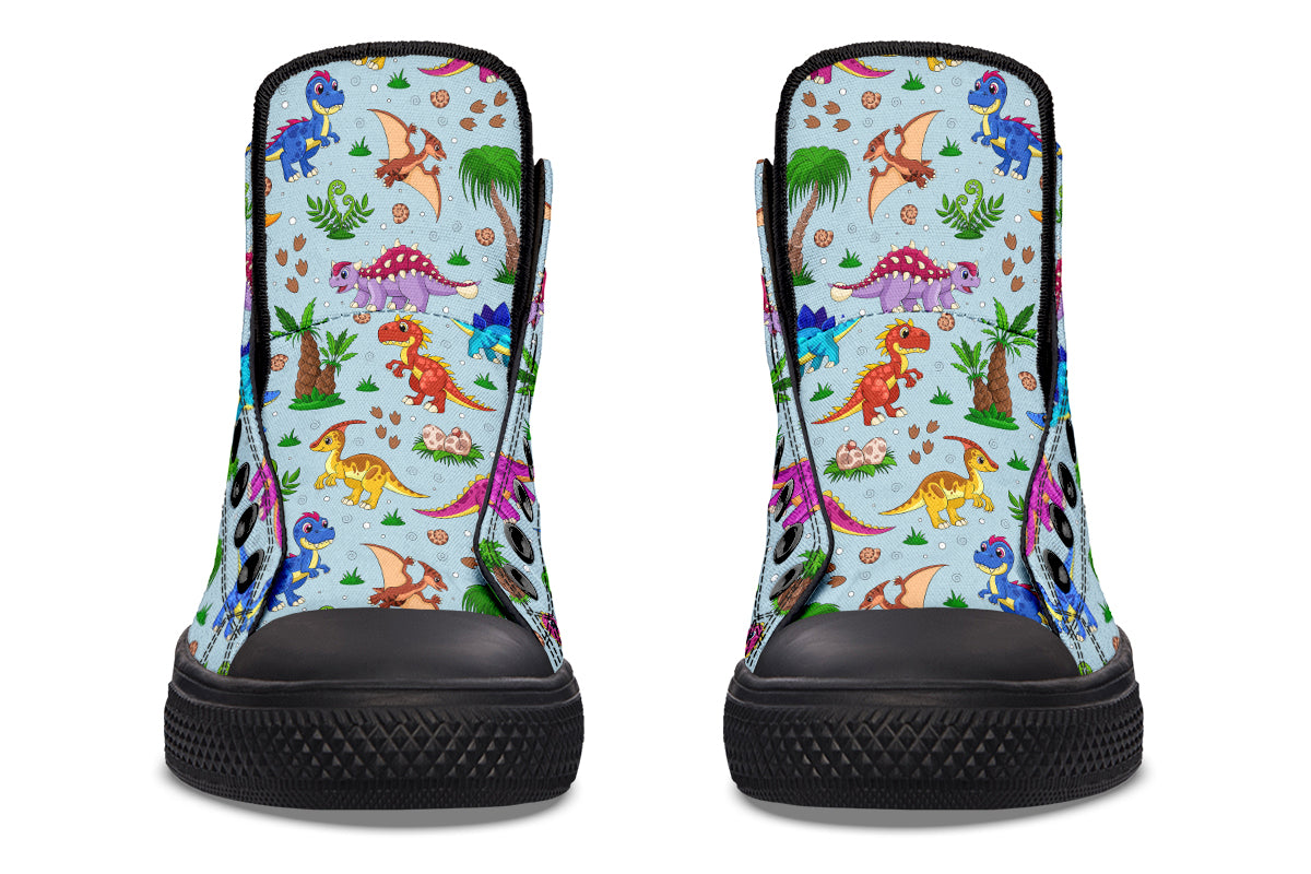 Blue Baby Dinos High Tops (Wide)