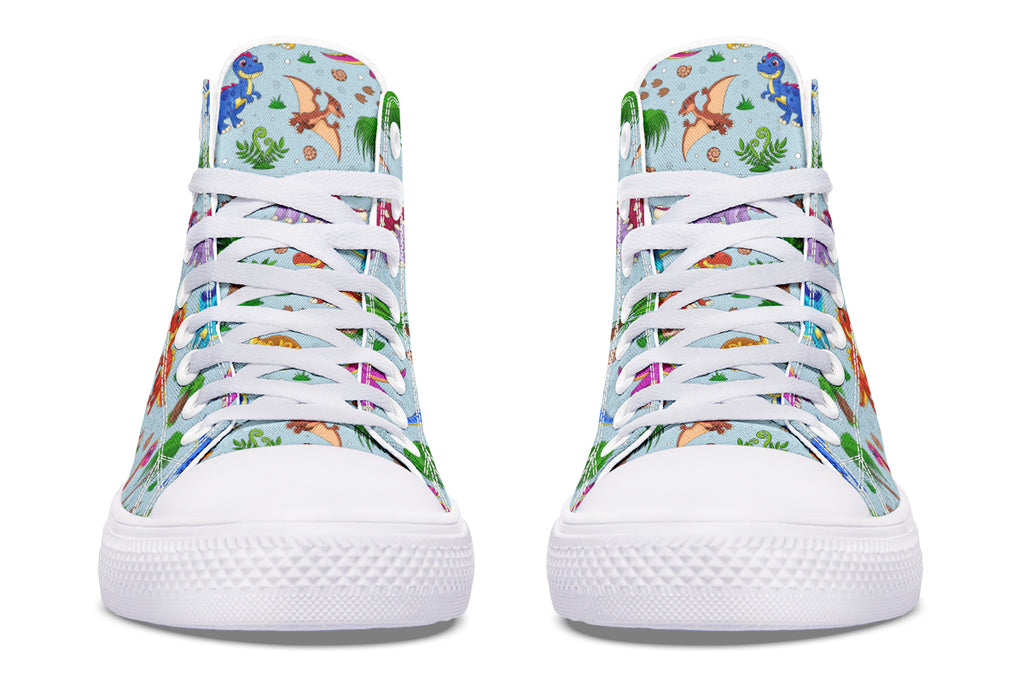 Blue Baby Dinos High Tops (Wide)