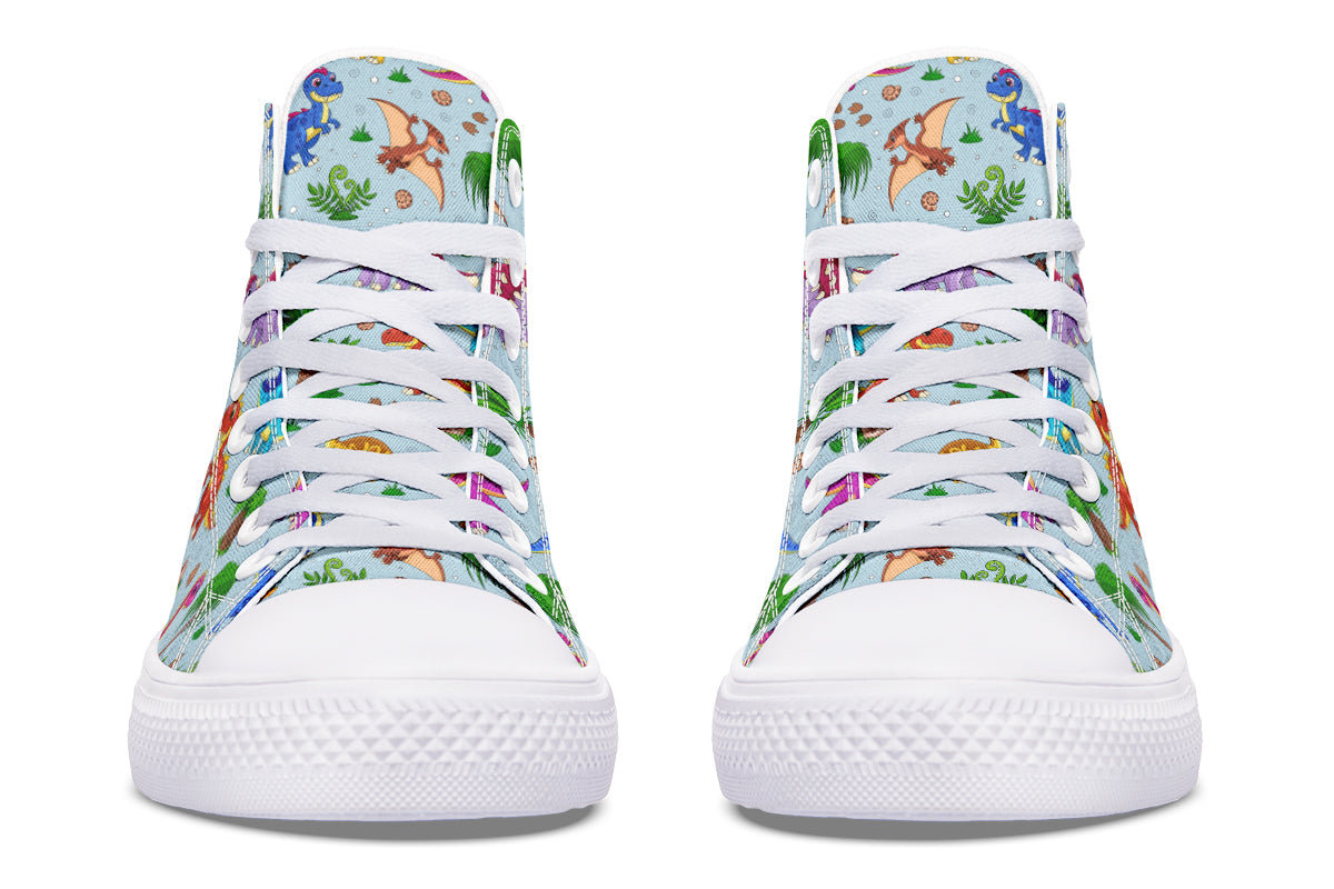 Blue Baby Dinos High Tops (Wide)