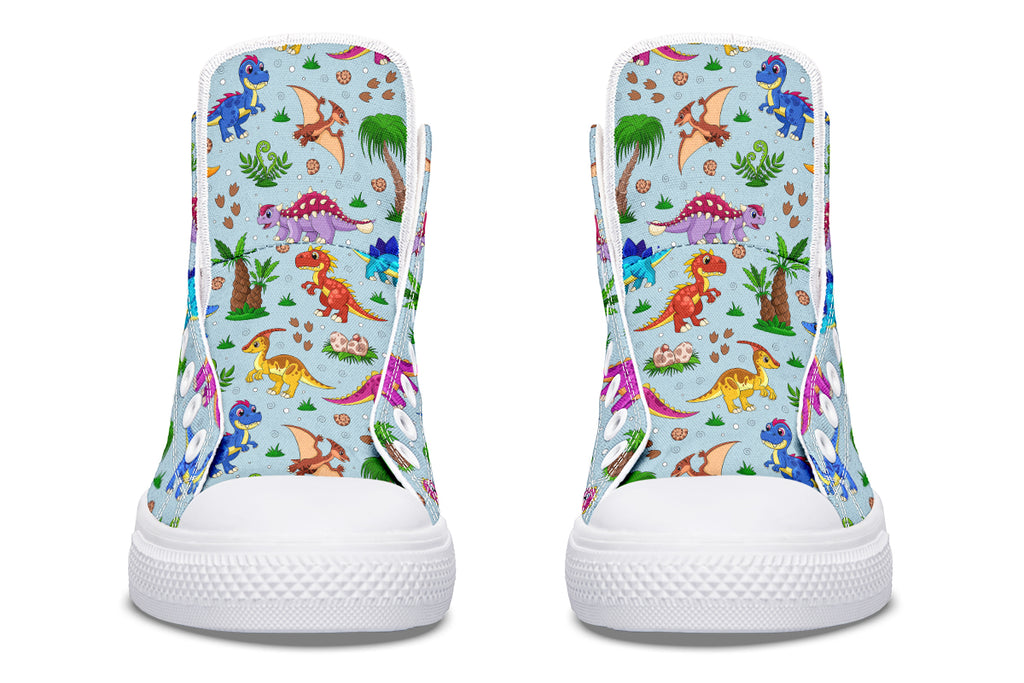 Blue Baby Dinos High Tops (Wide)