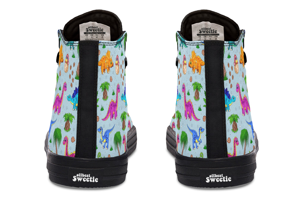 Blue Baby Dinos High Tops (Wide)
