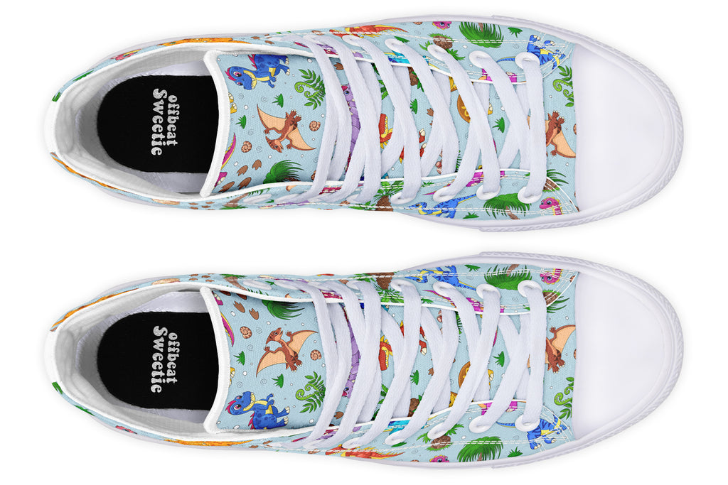 Blue Baby Dinos High Tops (Wide)