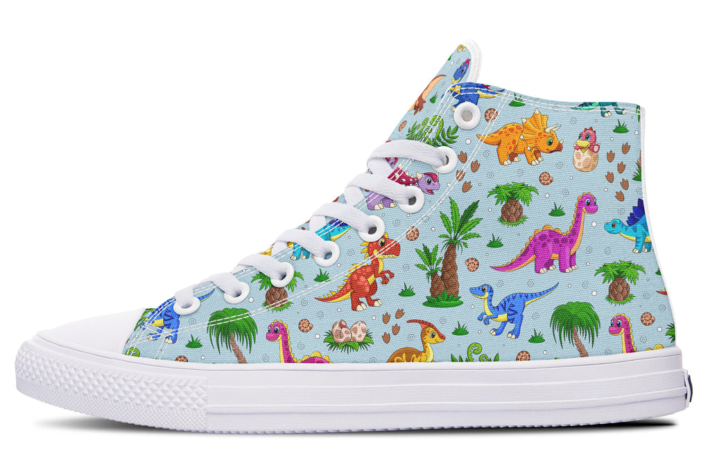 Blue Baby Dinos High Tops - Offbeat Sweetie