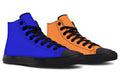 Blue and Orange Mismatch High Tops