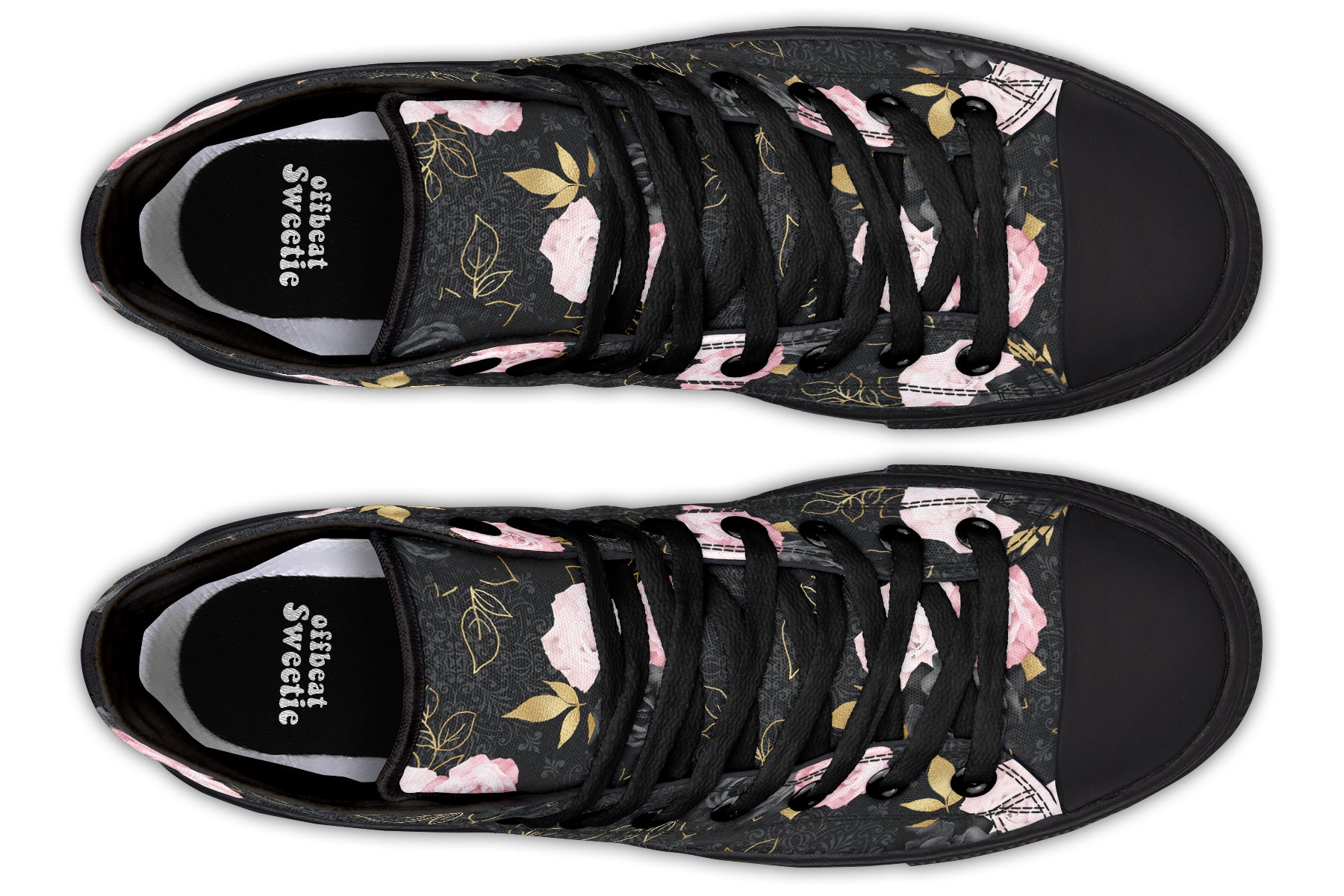 Blush Roses High Tops - Offbeat Sweetie