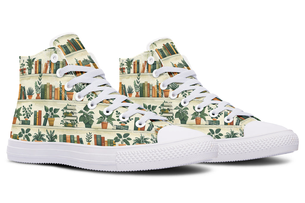 Books And Plants High Tops - Offbeat Sweetie
