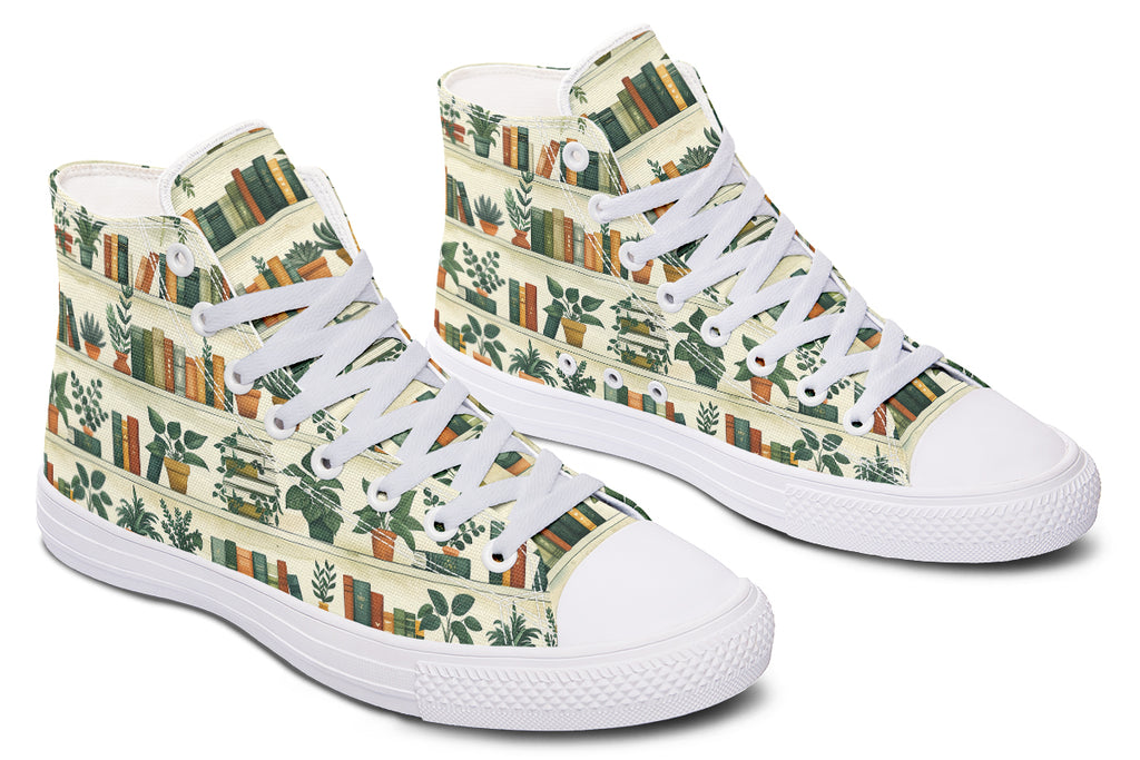 Books And Plants High Tops - Offbeat Sweetie