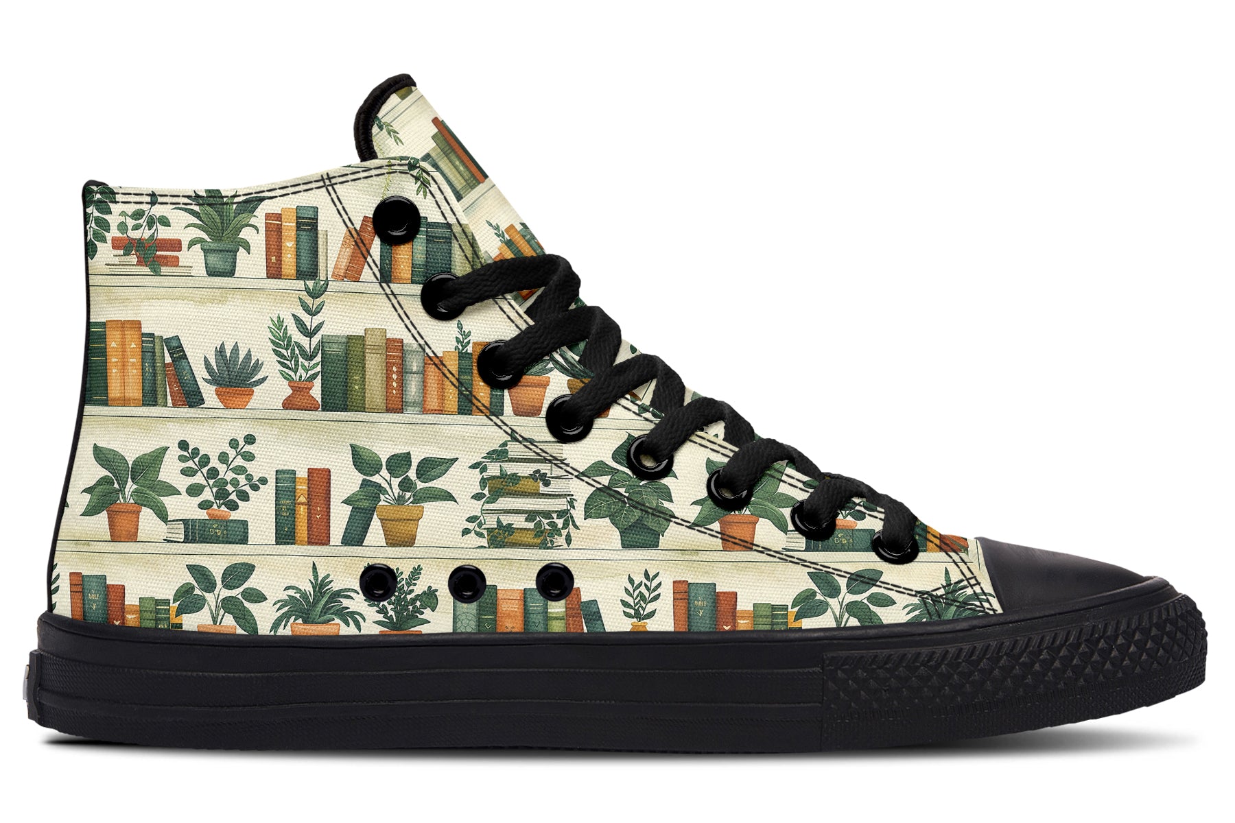 Books And Plants High Tops - Offbeat Sweetie
