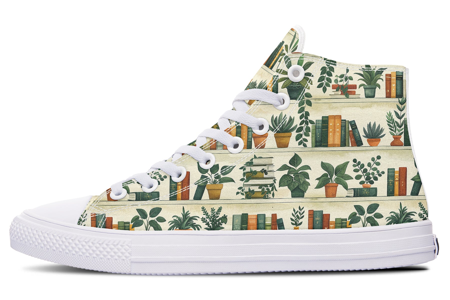 Books And Plants High Tops - Offbeat Sweetie
