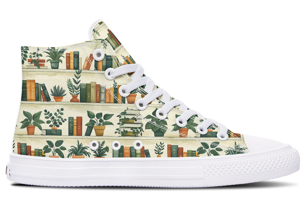 Books And Plants High Tops - Offbeat Sweetie