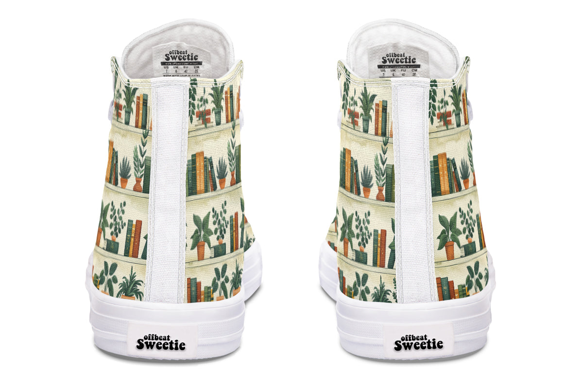 Books And Plants High Tops - Offbeat Sweetie