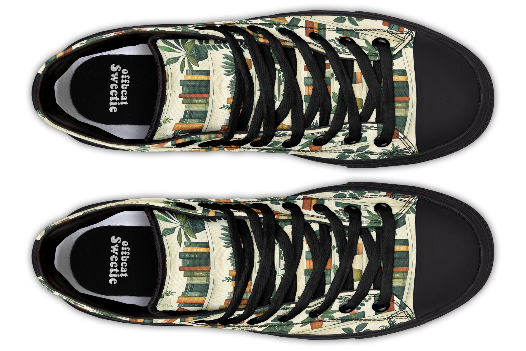 Books And Plants High Tops - Offbeat Sweetie