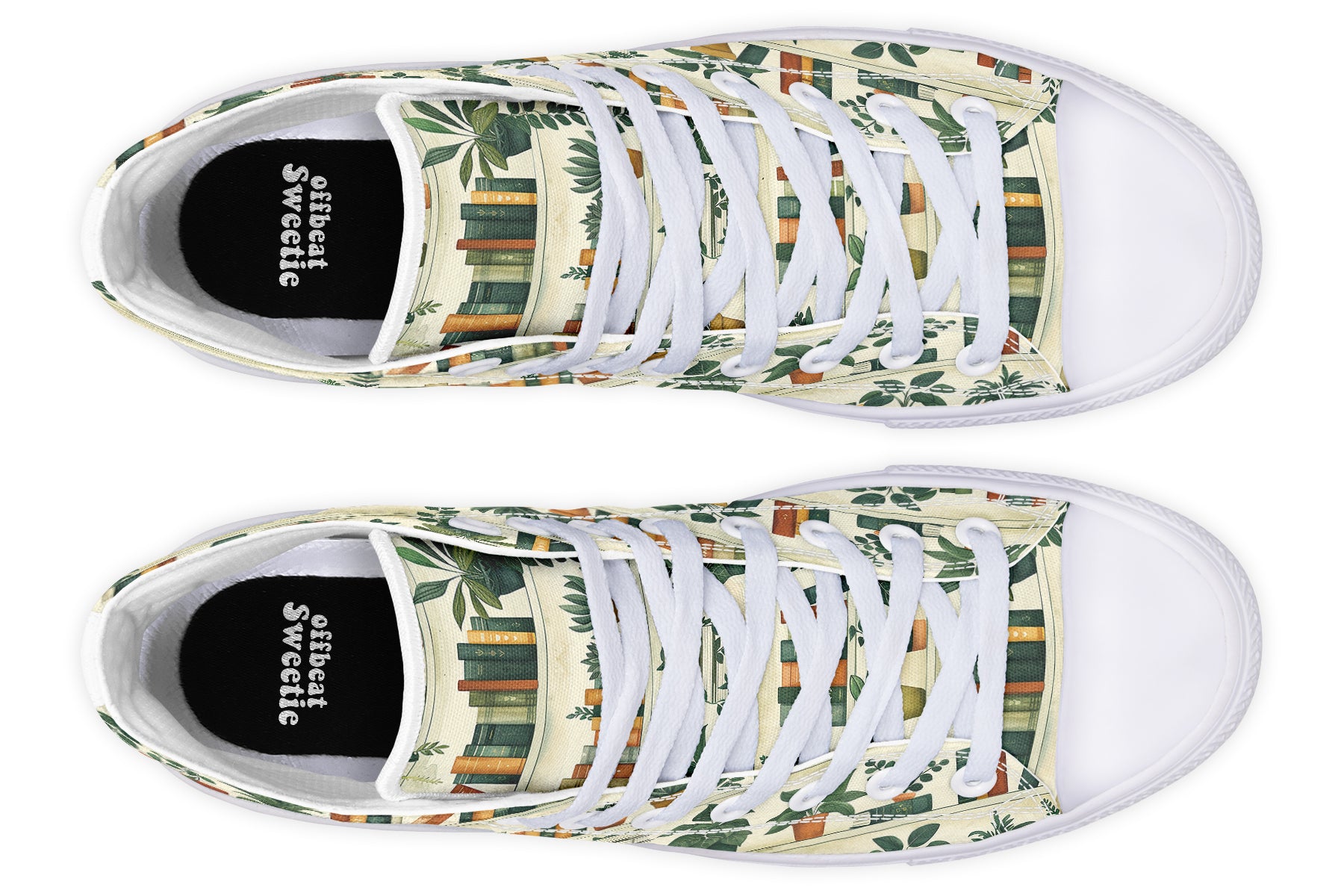 Books And Plants High Tops - Offbeat Sweetie