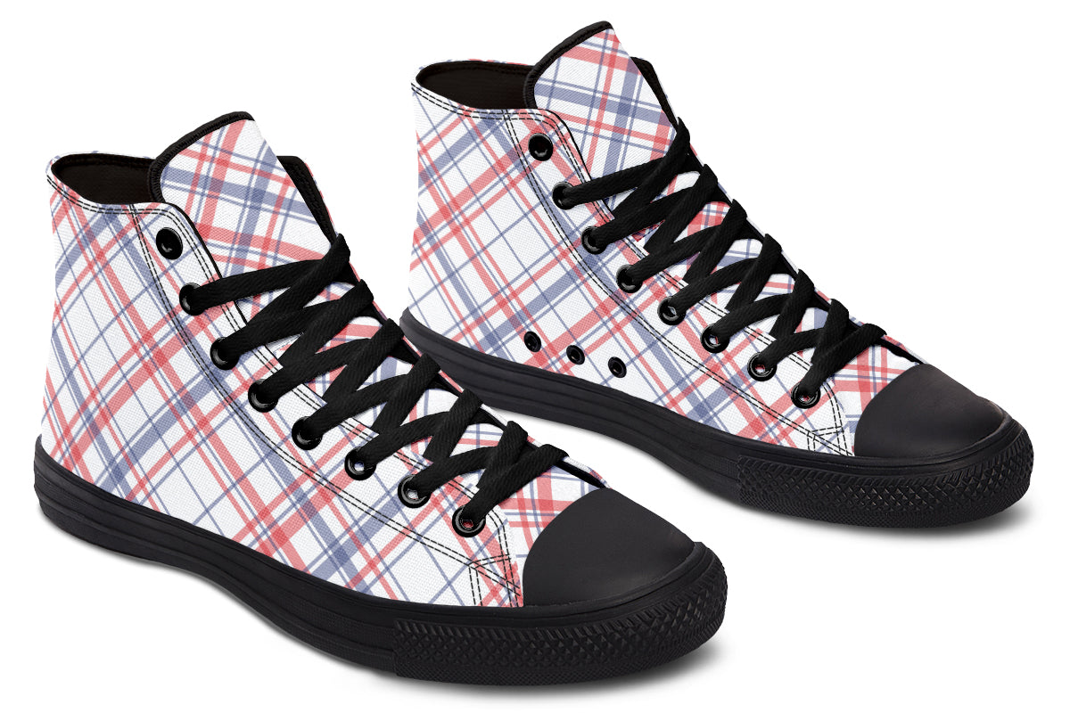 Candy Stripe Plaid High Tops
