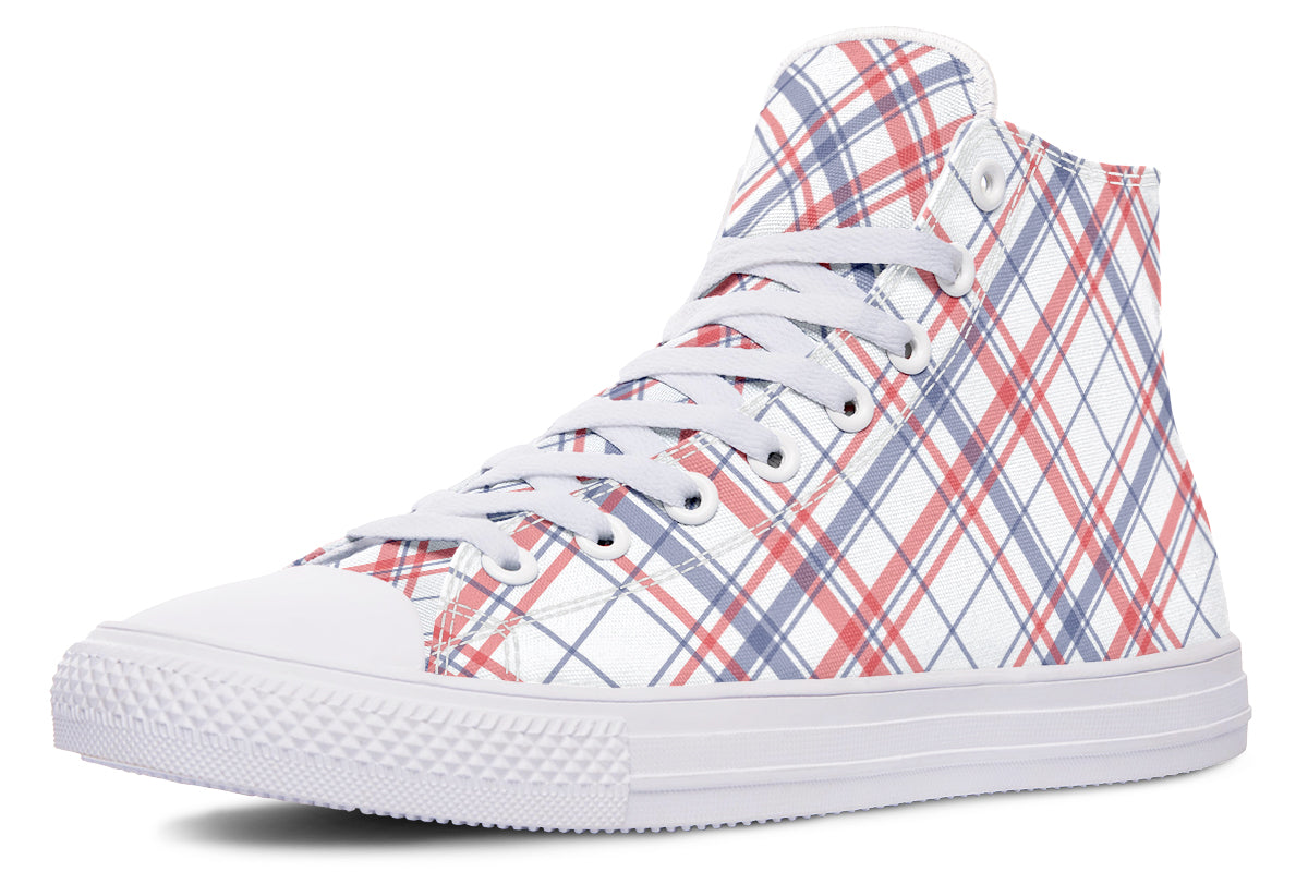 Candy Stripe Plaid High Tops